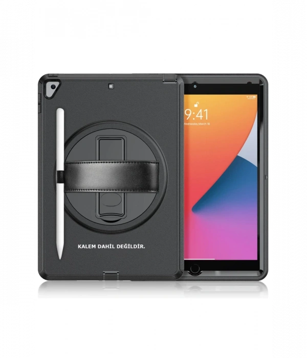Newface iPad 10.2 (7.nesil) Kılıf Hand Strap Tablet Kılıfı