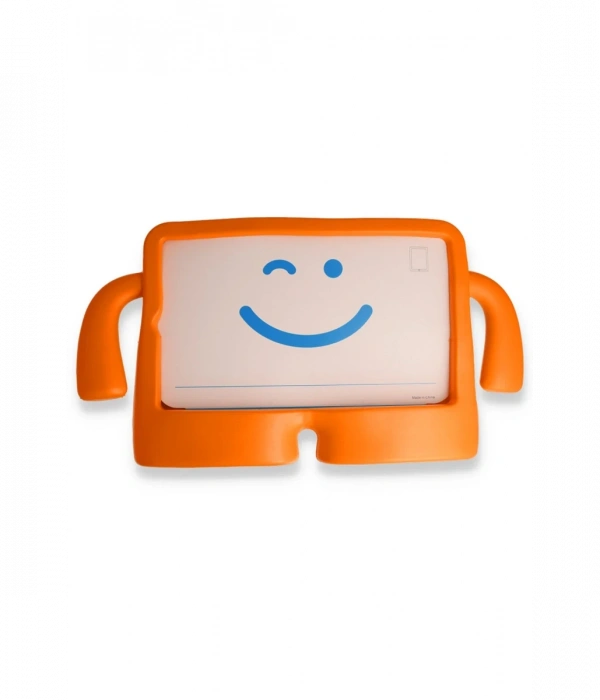 iPad 10.2 (7.nesil) Kılıf Karakter Tablet Silikon - Turuncu