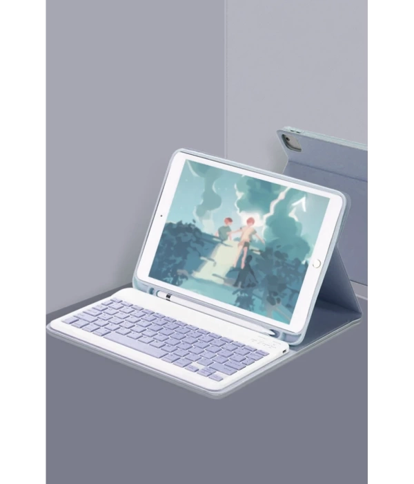Newface iPad 2022 10.9 (10.nesil) Kılıf KC01 Smart Klavyeli Tablet Kılıfı - Lacivert