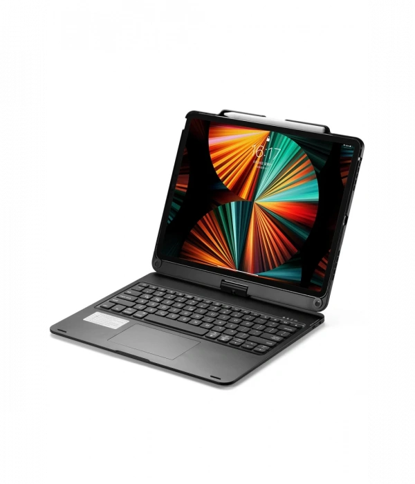 Newface iPad Pro 12.9 (2021) Kılıf Magic Dönen Klavyeli Tablet Kılıf