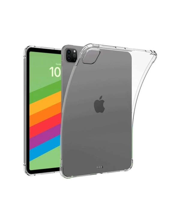 Newface iPad Pro 13 (2024) Kılıf Anti Şeffaf Tablet Silikon - Şeffaf