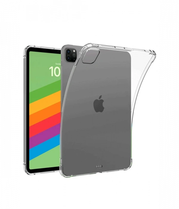 Newface iPad Pro 13 (2024) Kılıf Anti Şeffaf Tablet Silikon - Şeffaf