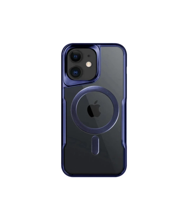 Newface iPhone 11 Kılıf Boyi Magsafe Silikon Kapak - Lacivert