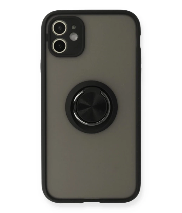 Newface iPhone 11 Kılıf Montreal Yüzüklü Silikon Kapak