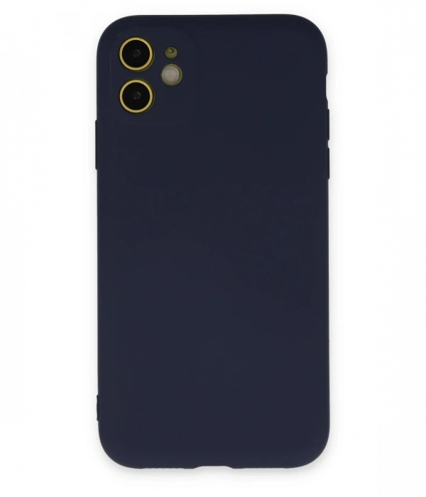 Newface iPhone 11 Kılıf Nano içi Kadife Silikon - Lacivert