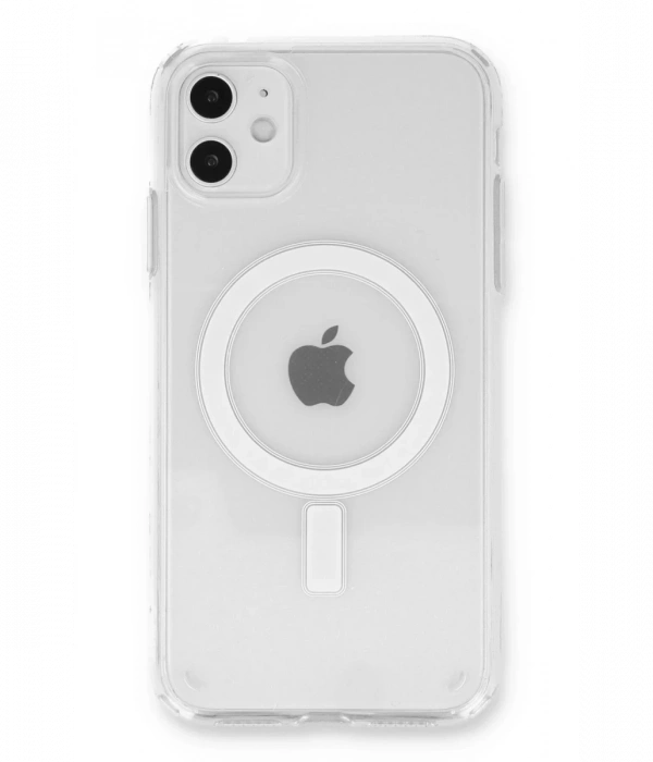 Newface iPhone 11 Kılıf Pc Real Magsafe Kapak - Şeffaf