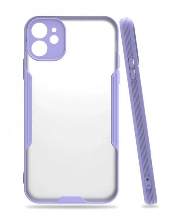 Newface iPhone 11 Kılıf Platin Silikon - Lila
