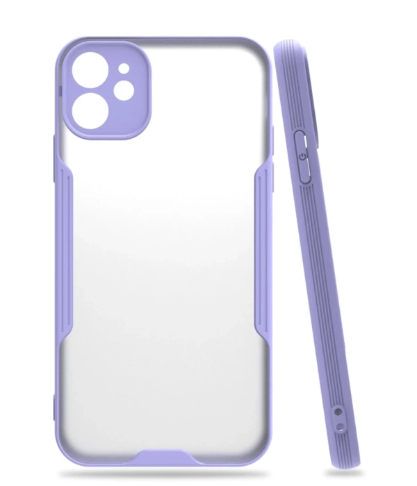 Newface iPhone 11 Kılıf Platin Silikon - Lila