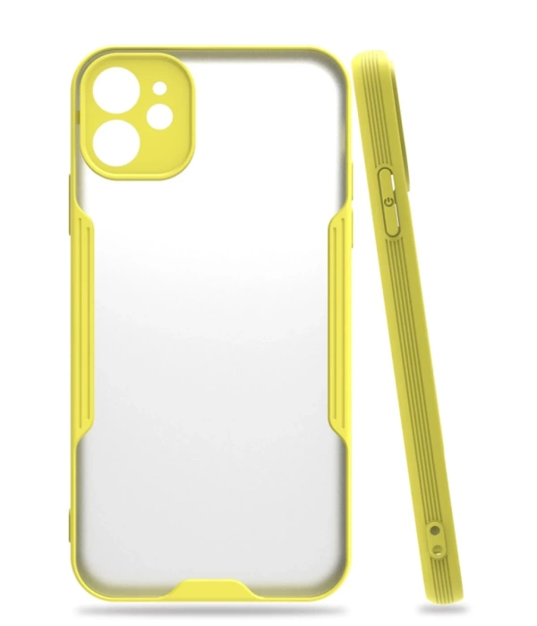 Newface iPhone 11 Kılıf Platin Silikon - Sarı