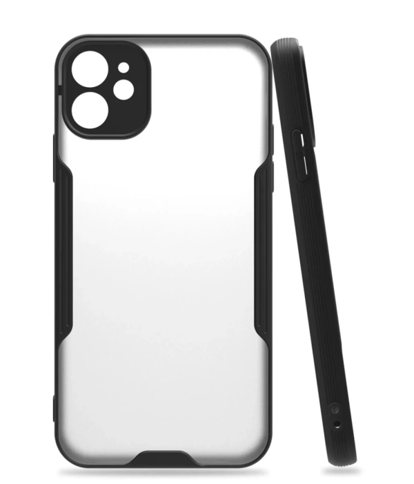 Newface iPhone 11 Kılıf Platin Silikon - Siyah