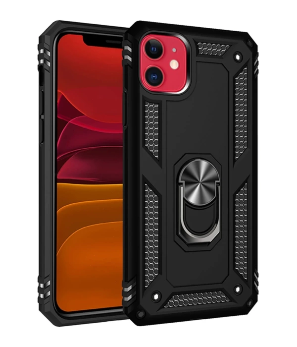 Newface iPhone 11 Kılıf Sofya Yüzüklü Silikon Kapak