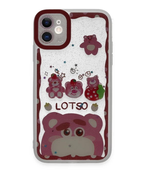 Newface iPhone 11 Kılıf Sweet Desenli Silikon Kapak - Pembe