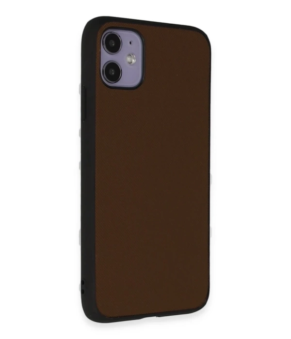 Newface iPhone 11 Kılıf Taft Kapak - Kahverengi