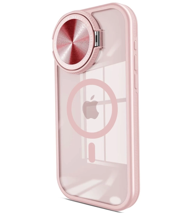 Newface iPhone 11 Kılıf Teleskop Lens Magsafe Silikon Kapak - Pembe