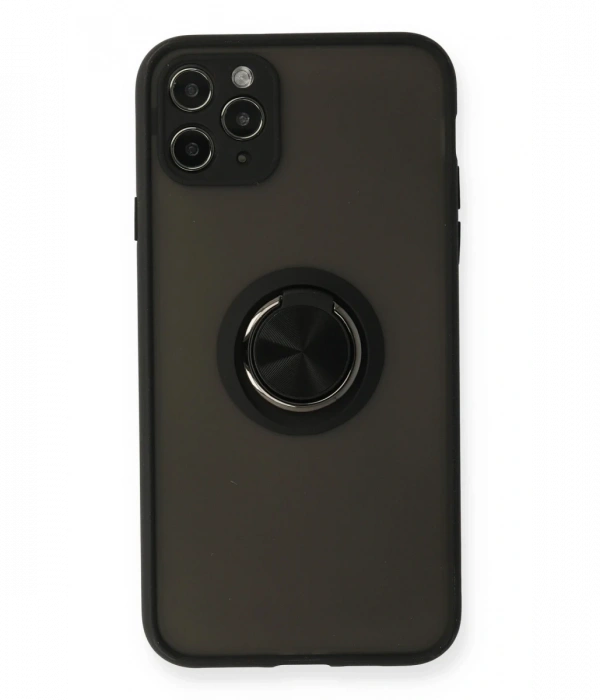 Newface iPhone 11 Pro Kılıf Montreal Yüzüklü Silikon Kapak
