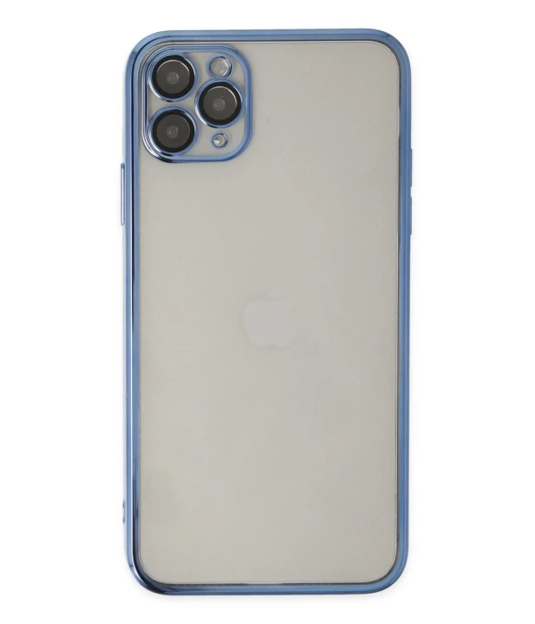 Newface iPhone 11 Pro Kılıf Razer Lensli Silikon - Açık Mavi