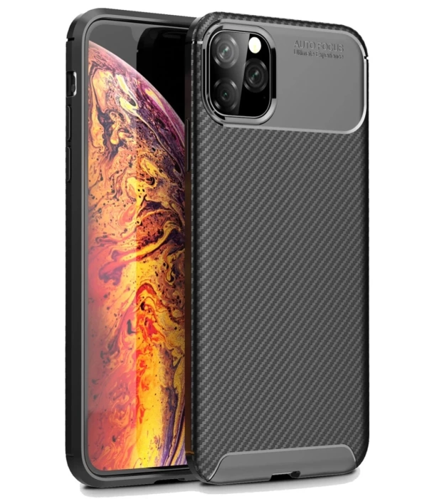 Newface iPhone 11 Pro Max Kılıf Auto Focus Karbon Kapak