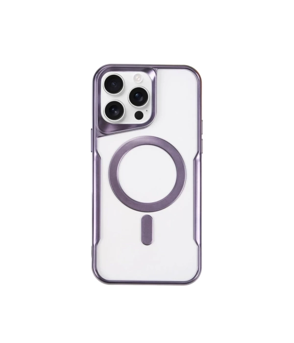 Newface iPhone 11 Pro Max Kılıf Boyi Magsafe Silikon Kapak - Derin Mor