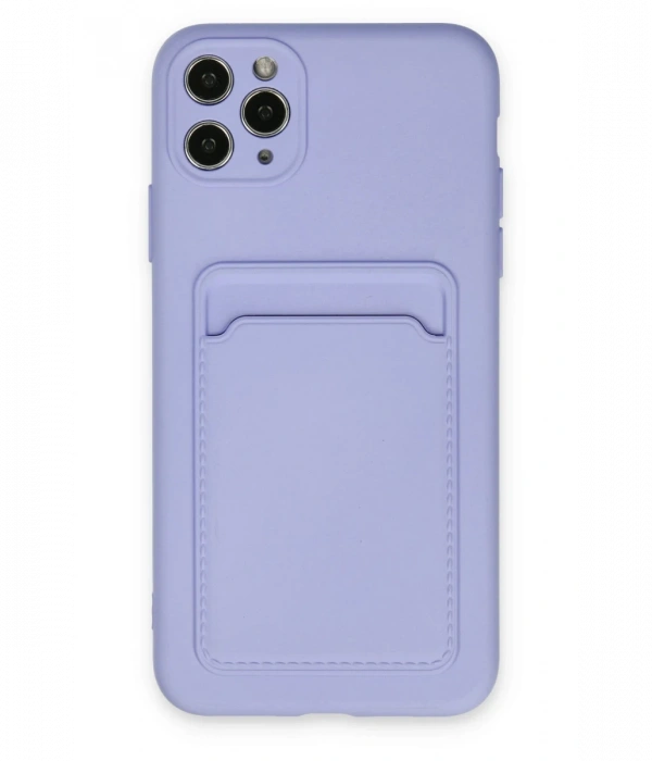 Newface iPhone 11 Pro Max Kılıf Kelvin Kartvizitli Silikon - Lila