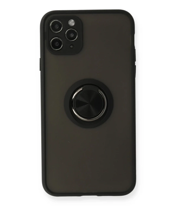 Newface iPhone 11 Pro Max Kılıf Montreal Yüzüklü Silikon Kapak