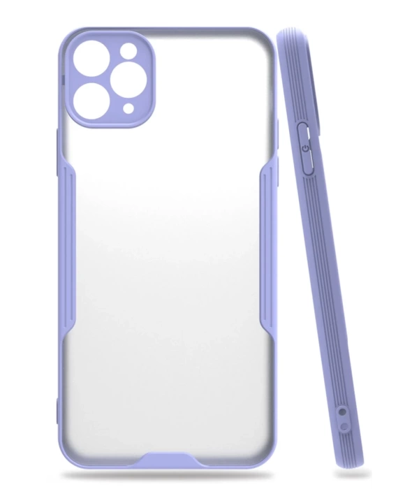 Newface iPhone 11 Pro Max Kılıf Platin Silikon - Lila