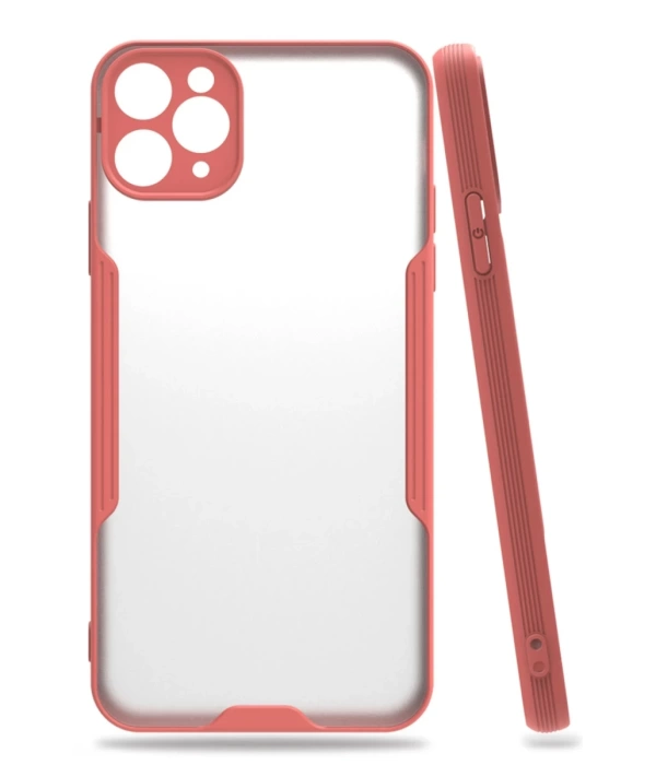 Newface iPhone 11 Pro Max Kılıf Platin Silikon - Pembe