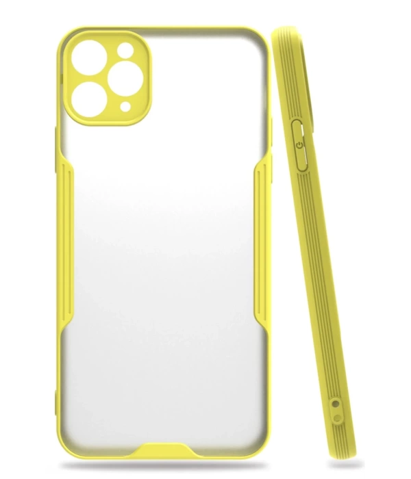 Newface iPhone 11 Pro Max Kılıf Platin Silikon - Sarı