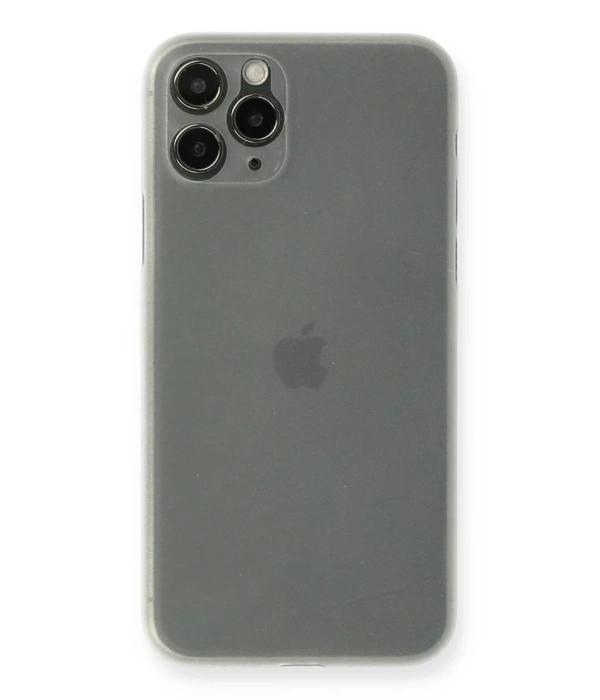 Newface iPhone 11 Pro Max Kılıf PP Ultra İnce Kapak - Beyaz