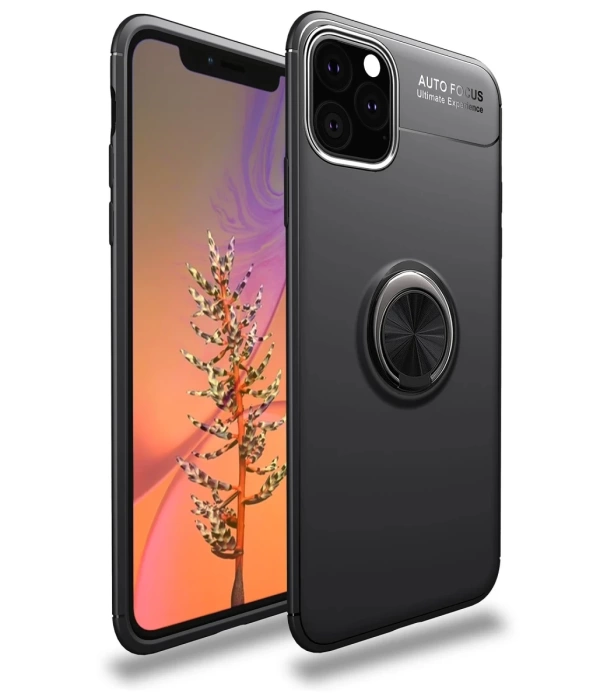 Newface iPhone 11 Pro Max Kılıf Range Yüzüklü Silikon