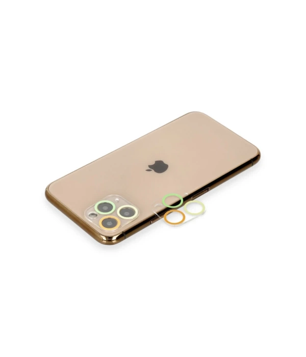 Newface iPhone 11 Pro Max Renkli Kamera Lens Koruma Cam