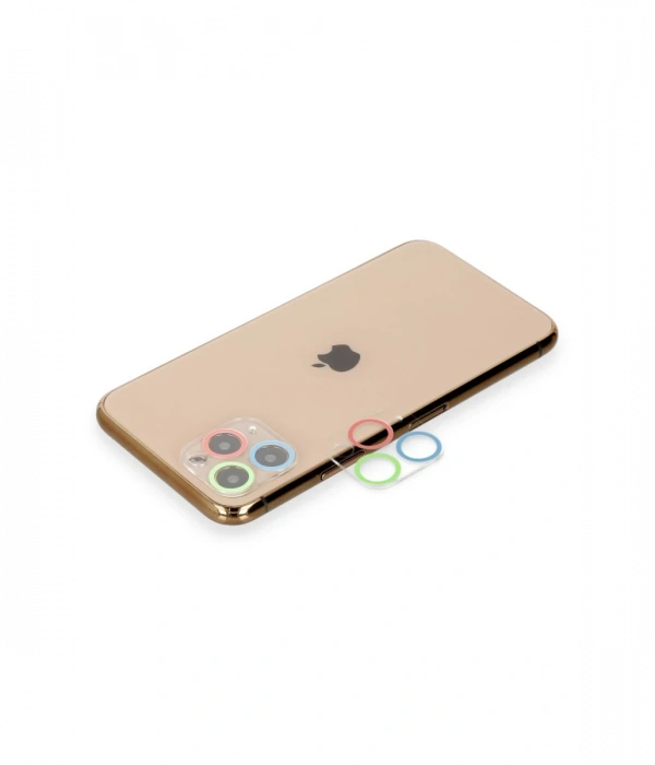 iPhone 11 Pro Max Renkli Kamera Lens Koruma Cam