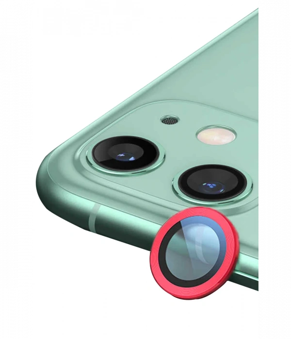 Newface iPhone 11 Raze Metal Kamera Lens - Kırmızı