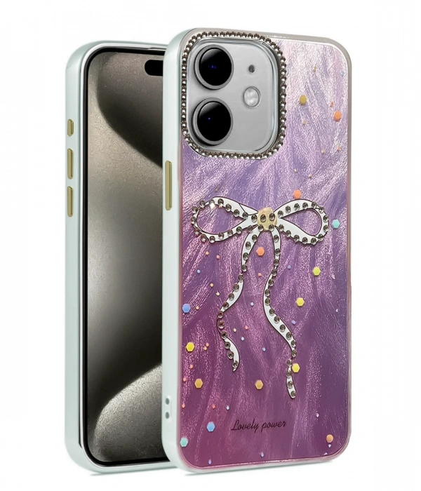 Newface iPhone 12 Kılıf Blade Aynalı Desenli Kapak