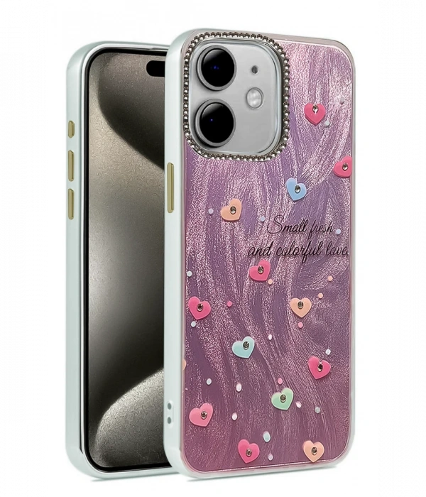 Newface iPhone 12 Kılıf Blade Aynalı Desenli Kapak