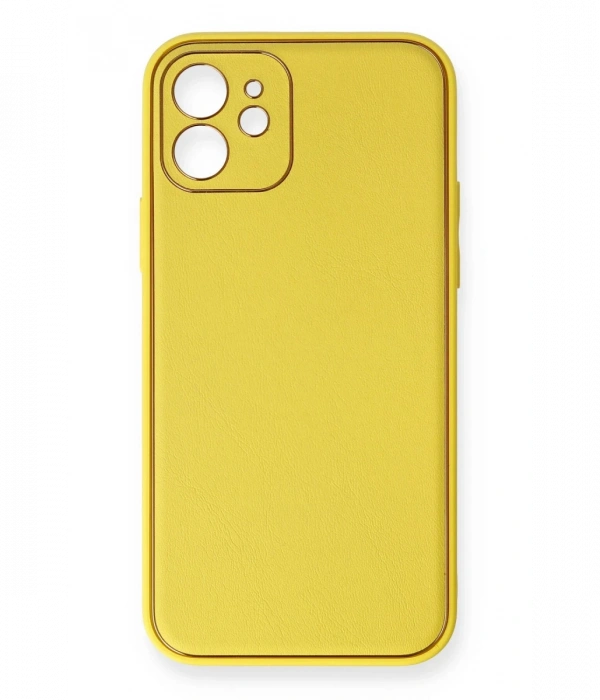 Newface iPhone 12 Kılıf Coco Deri Silikon Kapak