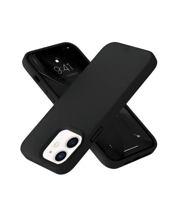Newface iPhone 12 Kılıf Nano içi Kadife Silikon