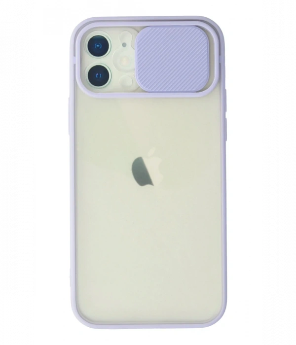 Newface iPhone 12 Kılıf Palm Buzlu Kamera Sürgülü Silikon