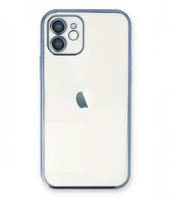 iPhone 12 Kılıf Razer Lensli Silikon - Açık Mavi