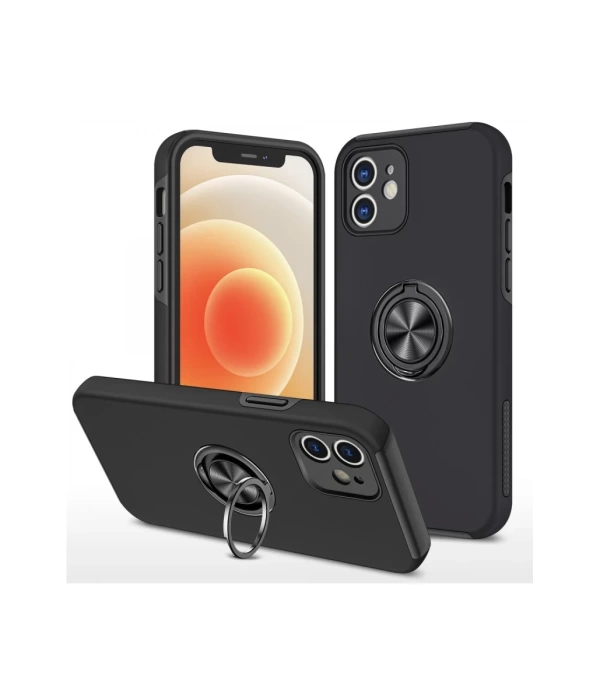 Newface iPhone 12 Mini Kılıf Elit Yüzüklü Kapak