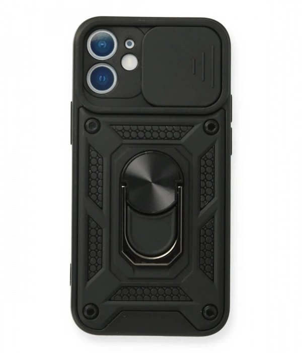 Newface iPhone 12 Mini Kılıf Pars Lens Yüzüklü Silikon