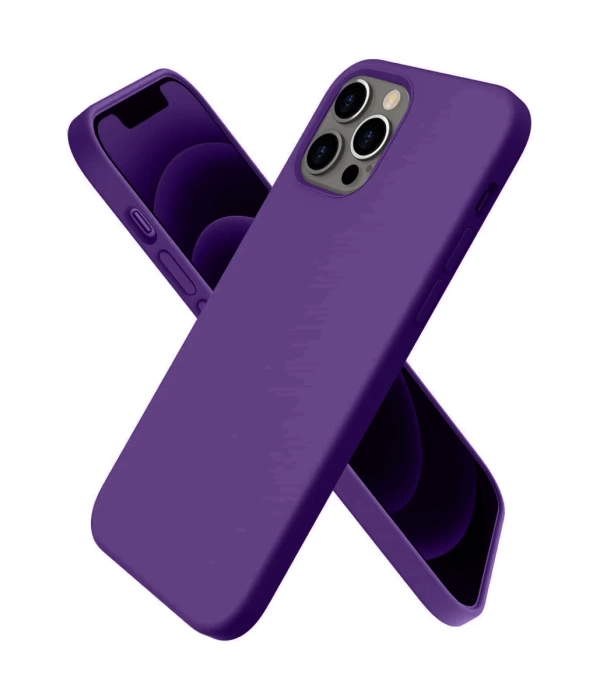 Newface iPhone 12 Pro Kılıf First Silikon - Mürdüm