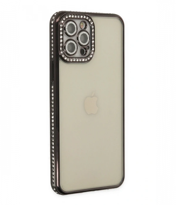 Newface iPhone 12 Pro Kılıf Joke Taşlı Silikon