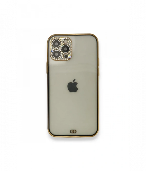 Newface iPhone 12 Pro Kılıf Liva Taşlı Silikon