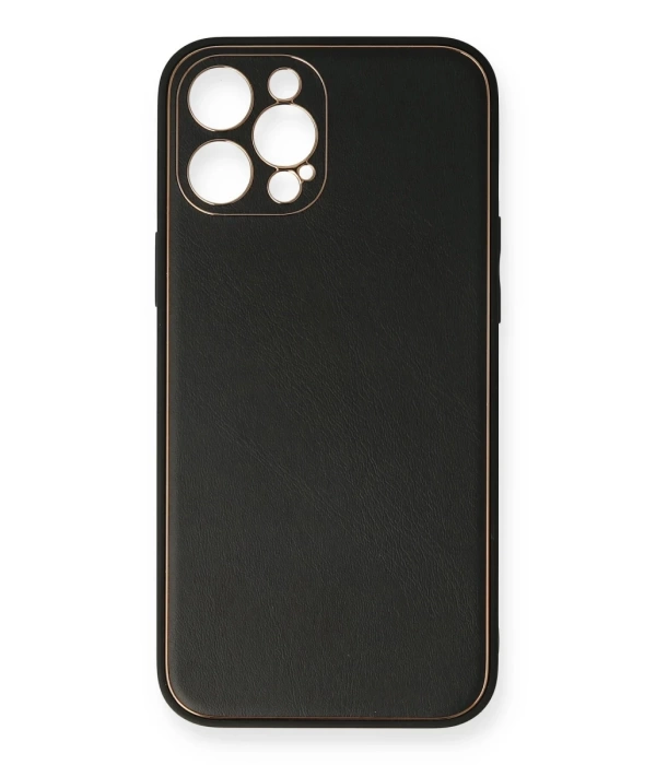 Newface iPhone 12 Pro Max Kılıf Coco Deri Silikon Kapak