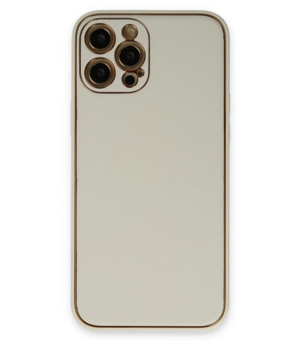 Newface iPhone 12 Pro Max Kılıf Coco Deri Silikon Kapak