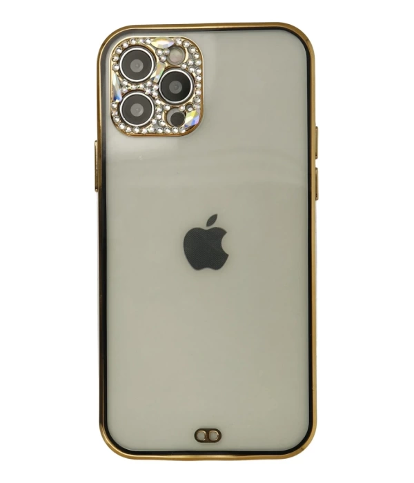 Newface iPhone 12 Pro Max Kılıf Liva Taşlı Silikon