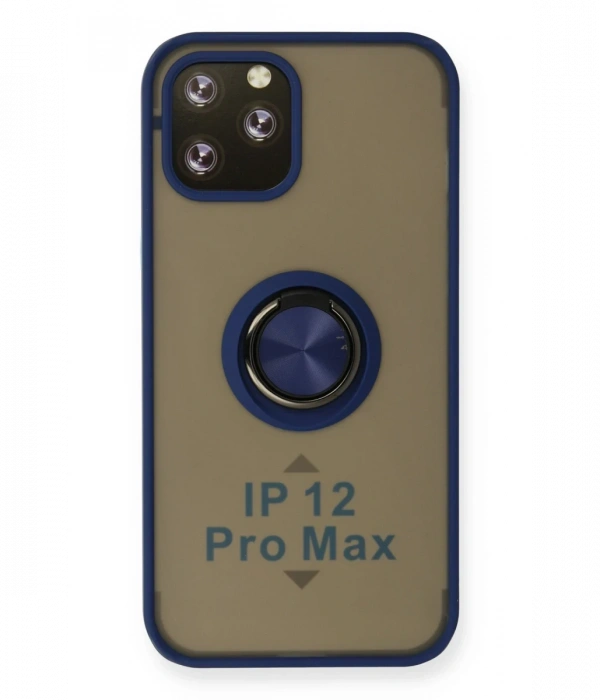 Newface iPhone 12 Pro Max Kılıf Montreal Yüzüklü Silikon Kapak
