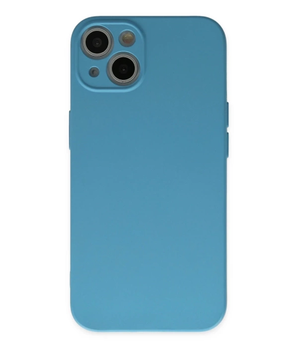 Newface iPhone 13 Mini Kılıf Nano içi Kadife Silikon - Mavi