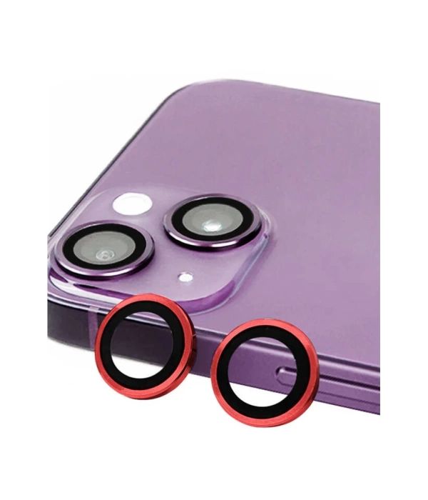 Newface iPhone 13 Mini Raze Metal Kamera Lens - Kırmızı
