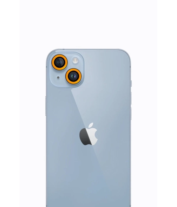 Newface iPhone 13 Neon Fosforlu Kamera Lens - Sarı